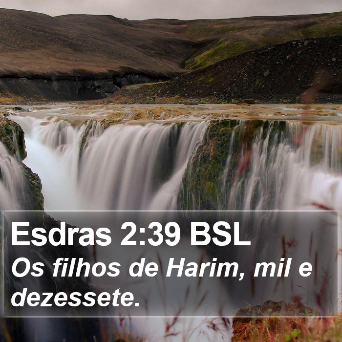 Esdras 2:39 BSL Bible Study