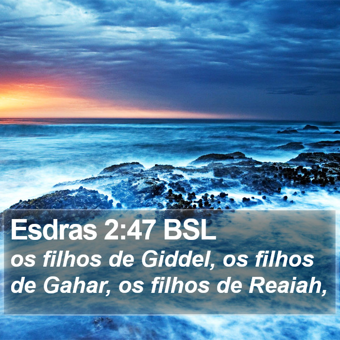 Esdras 2:47 BSL Bible Study