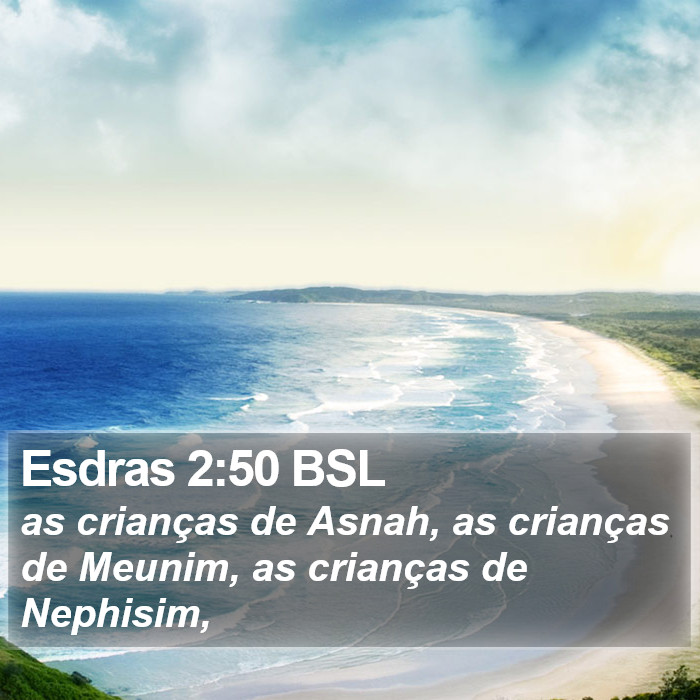 Esdras 2:50 BSL Bible Study