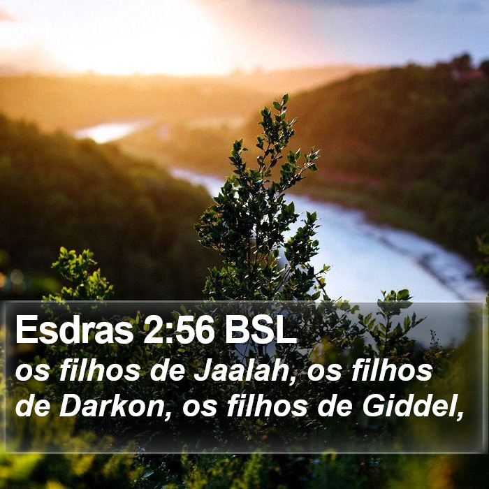 Esdras 2:56 BSL Bible Study