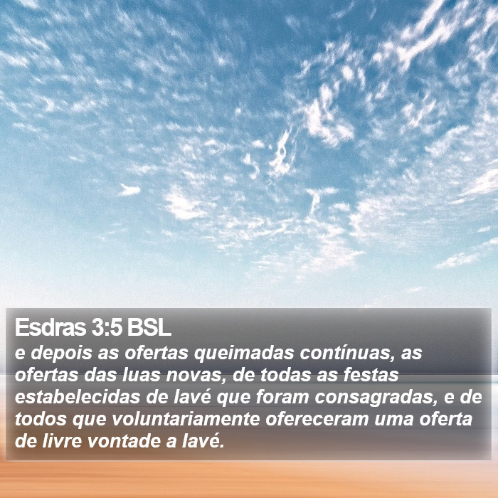 Esdras 3:5 BSL Bible Study