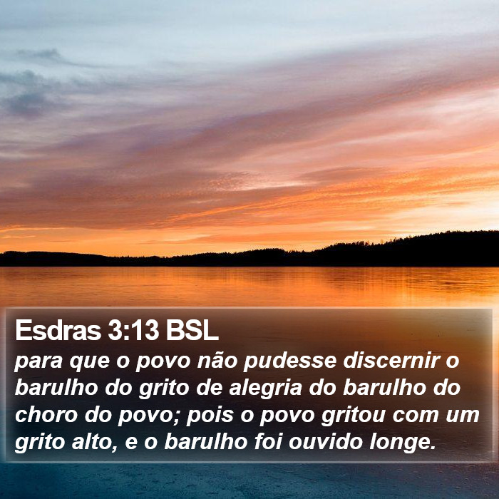 Esdras 3:13 BSL Bible Study