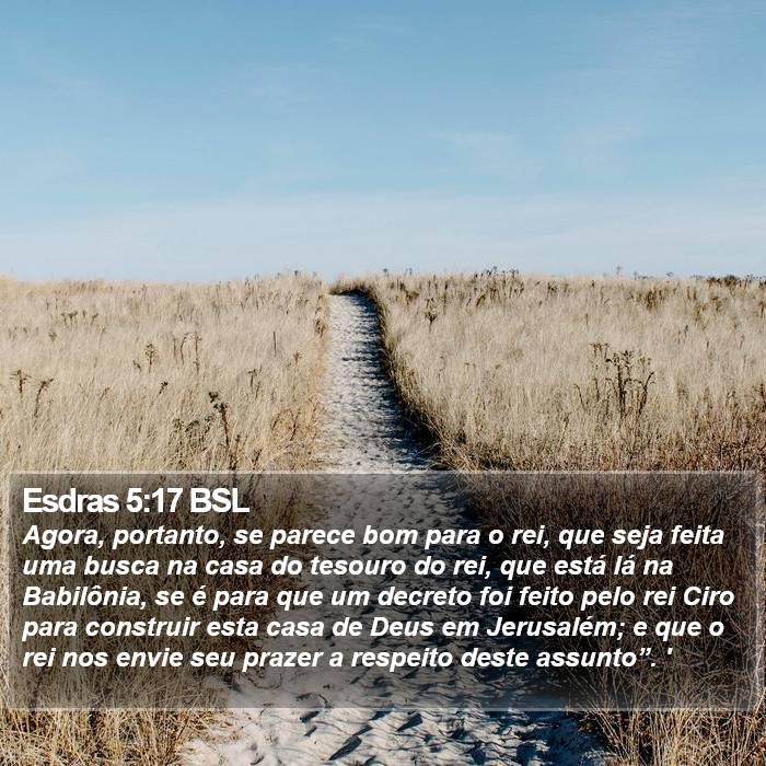 Esdras 5:17 BSL Bible Study