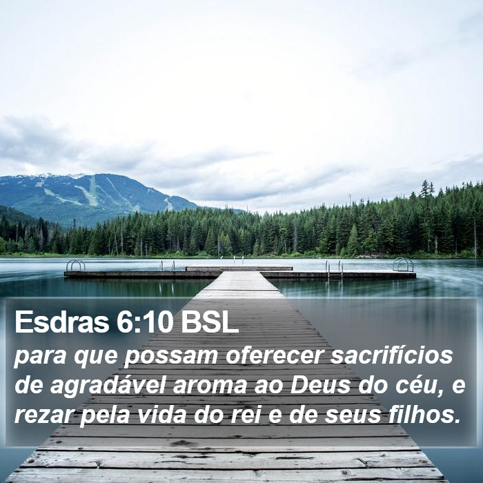 Esdras 6:10 BSL Bible Study