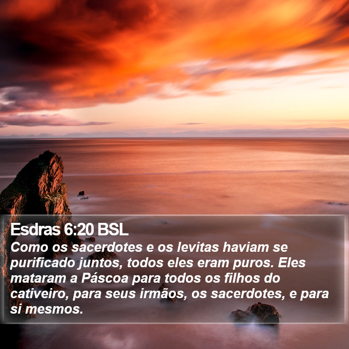 Esdras 6:20 BSL Bible Study