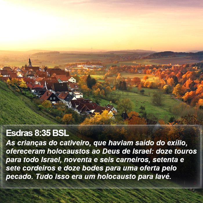 Esdras 8:35 BSL Bible Study