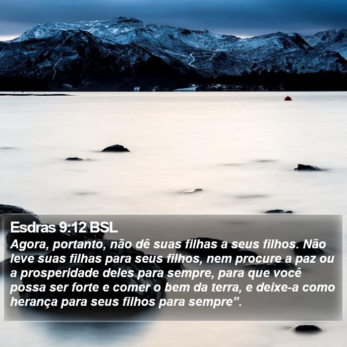 Esdras 9:12 BSL Bible Study