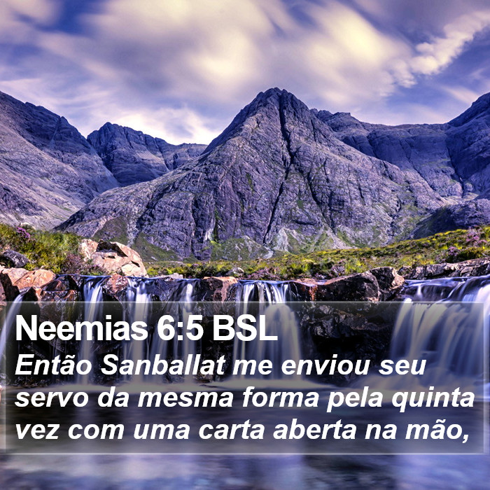 Neemias 6:5 BSL Bible Study