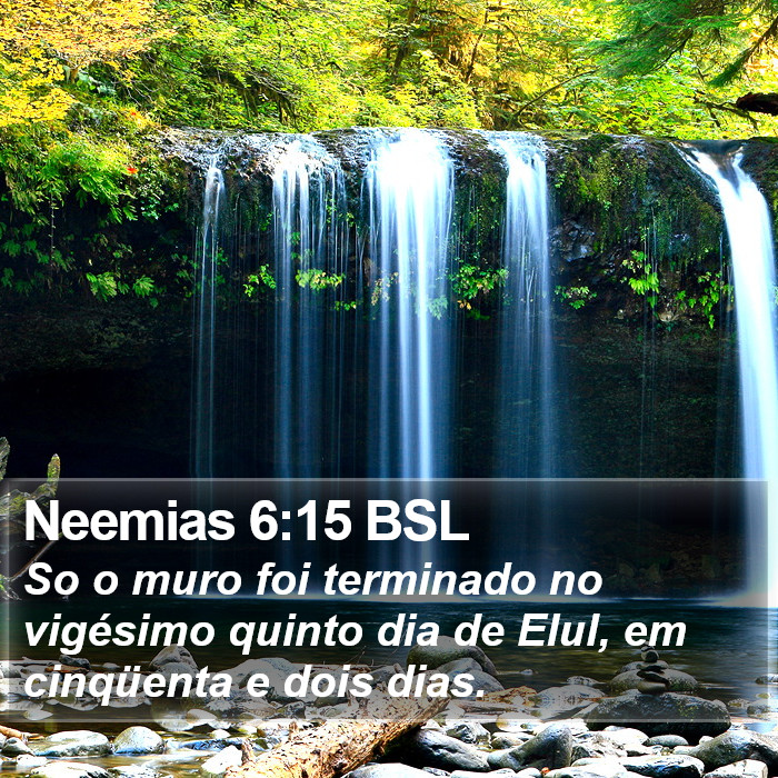 Neemias 6:15 BSL Bible Study