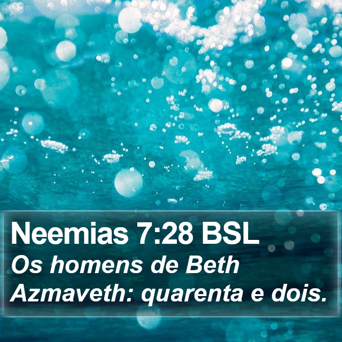 Neemias 7:28 BSL Bible Study