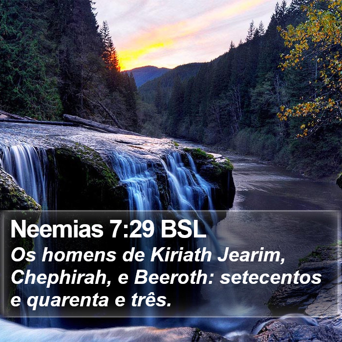 Neemias 7:29 BSL Bible Study