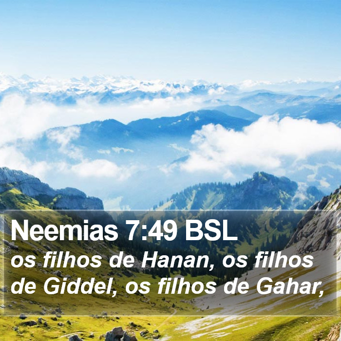 Neemias 7:49 BSL Bible Study