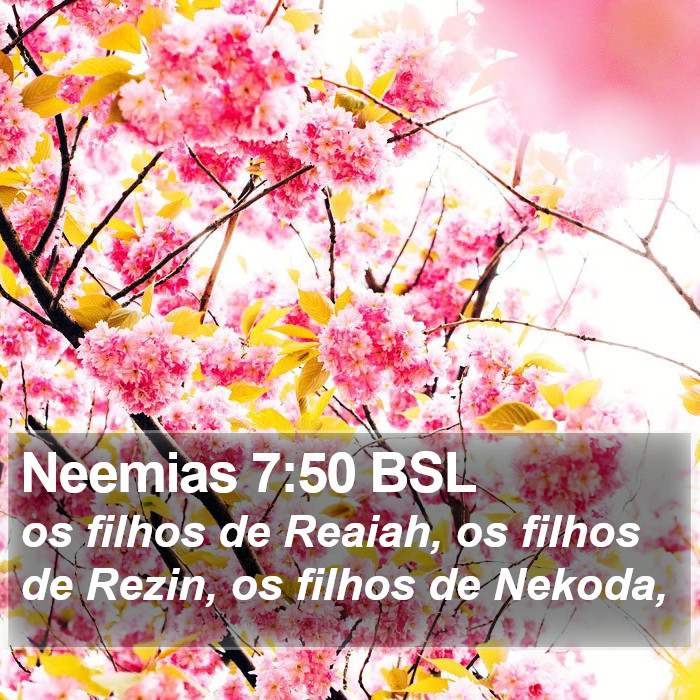 Neemias 7:50 BSL Bible Study