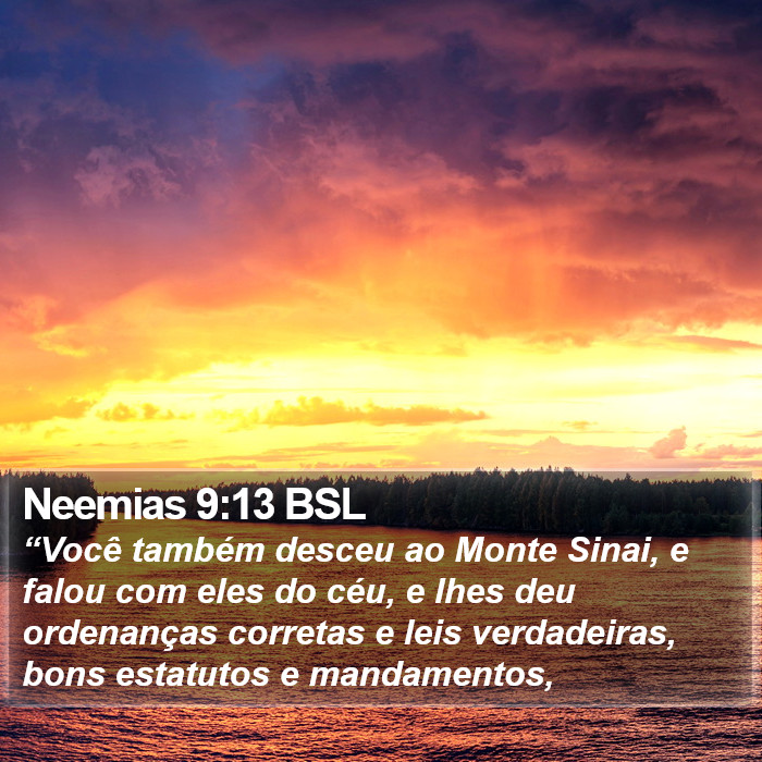 Neemias 9:13 BSL Bible Study