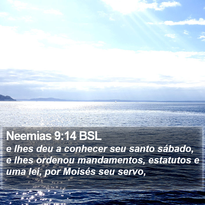 Neemias 9:14 BSL Bible Study