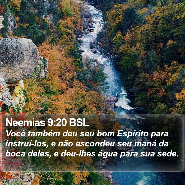 Neemias 9:20 BSL Bible Study