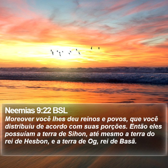 Neemias 9:22 BSL Bible Study