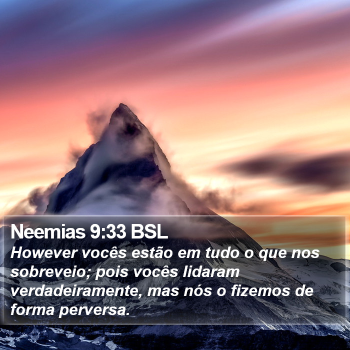 Neemias 9:33 BSL Bible Study