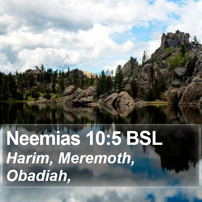 Neemias 10:5 BSL Bible Study