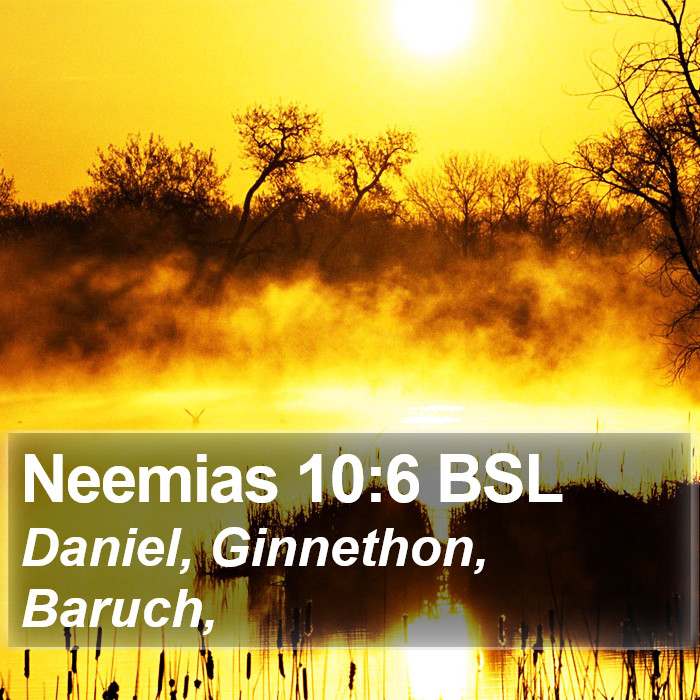 Neemias 10:6 BSL Bible Study