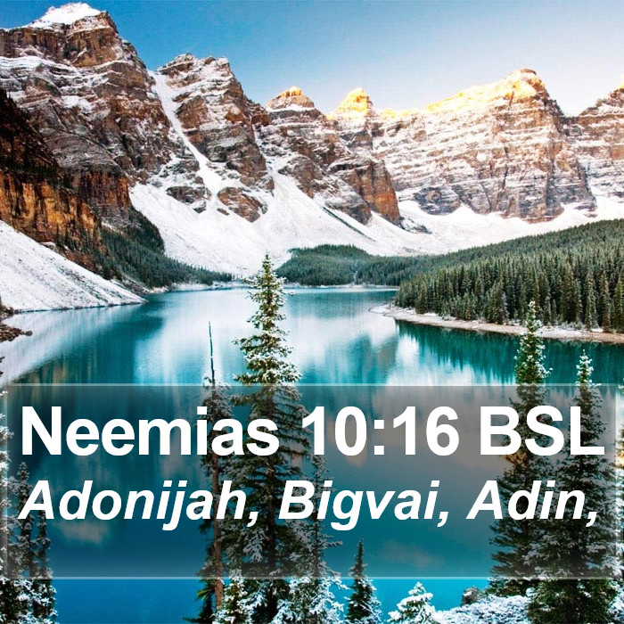Neemias 10:16 BSL Bible Study