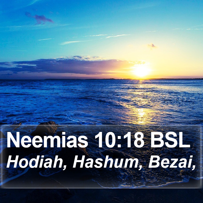 Neemias 10:18 BSL Bible Study