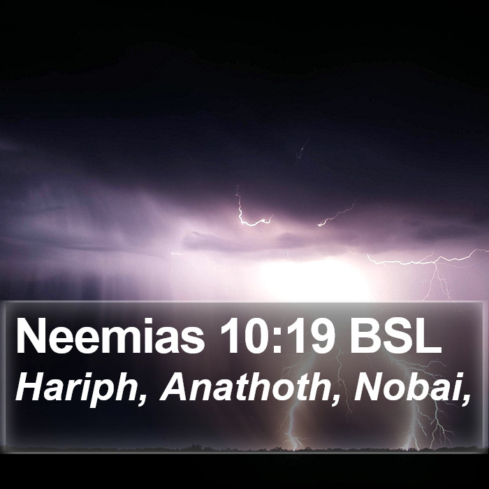 Neemias 10:19 BSL Bible Study