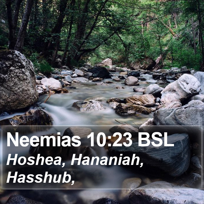 Neemias 10:23 BSL Bible Study