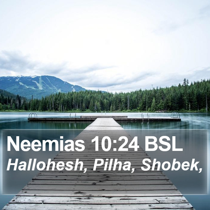 Neemias 10:24 BSL Bible Study