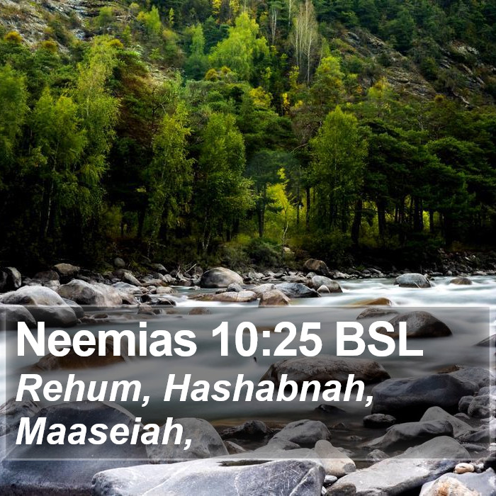 Neemias 10:25 BSL Bible Study