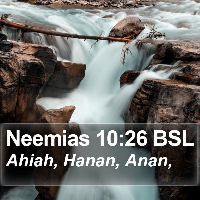 Neemias 10:26 BSL Bible Study