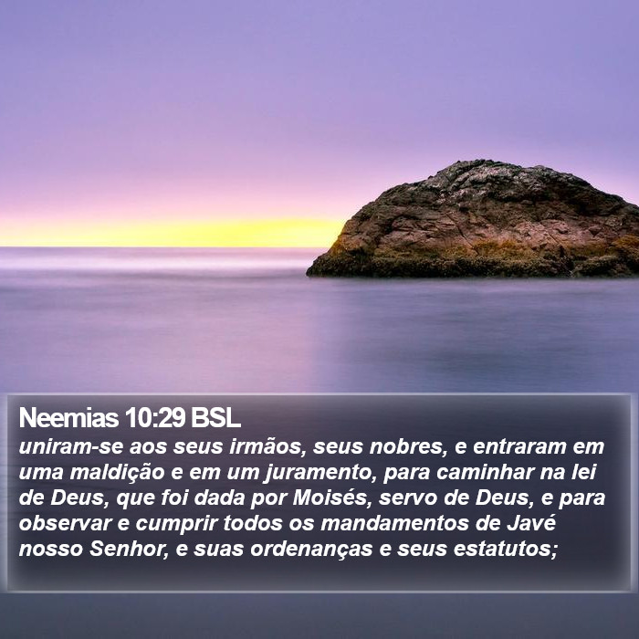 Neemias 10:29 BSL Bible Study