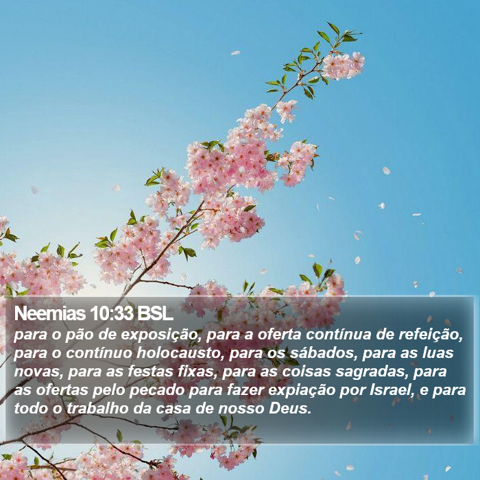 Neemias 10:33 BSL Bible Study