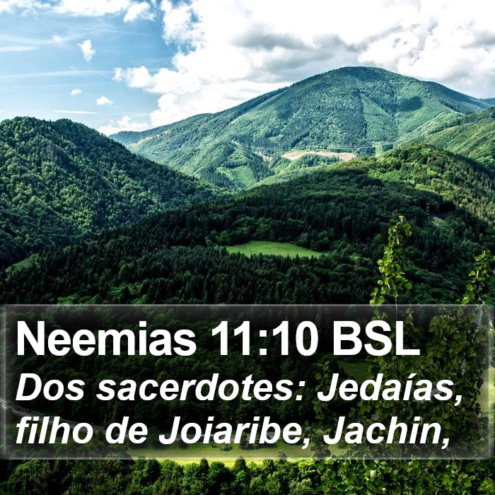 Neemias 11:10 BSL Bible Study