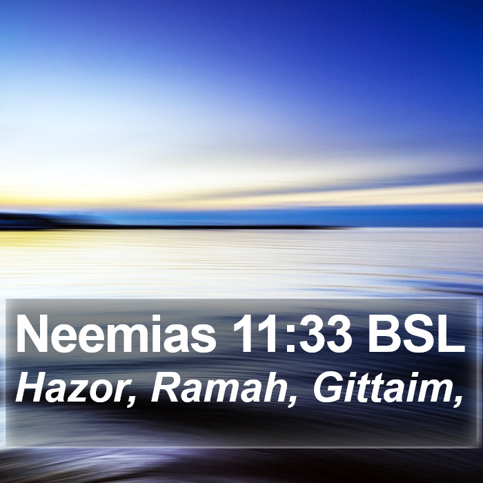 Neemias 11:33 BSL Bible Study