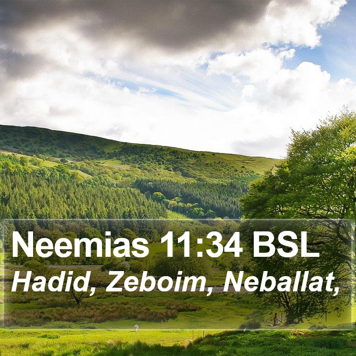 Neemias 11:34 BSL Bible Study