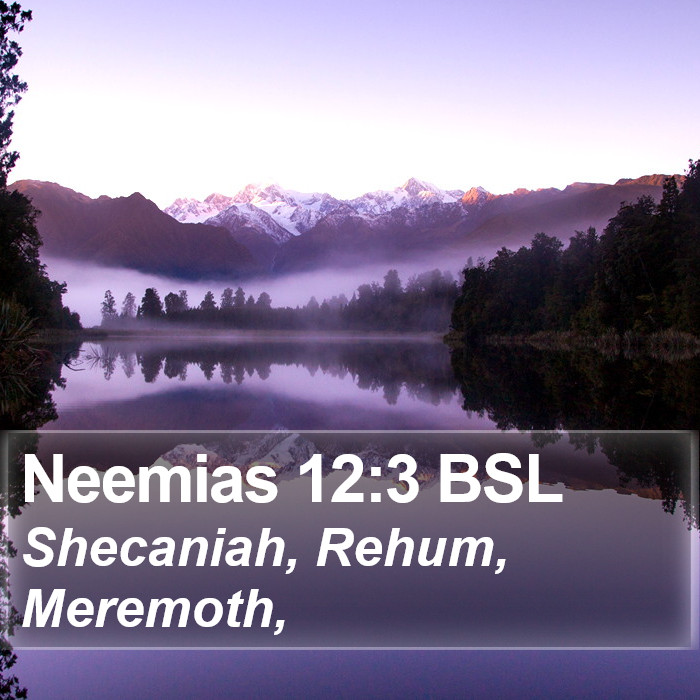 Neemias 12:3 BSL Bible Study