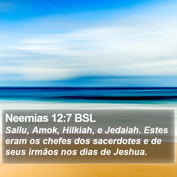 Neemias 12:7 BSL Bible Study