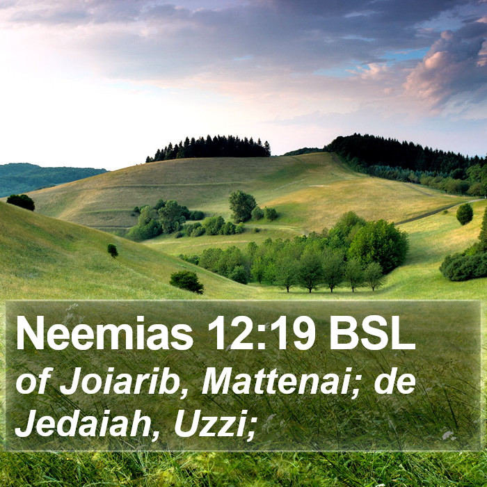 Neemias 12:19 BSL Bible Study