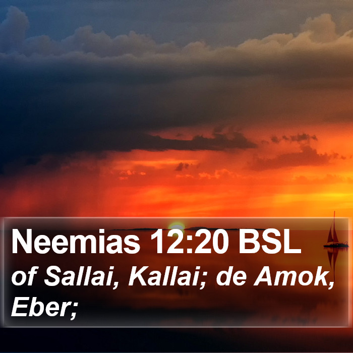Neemias 12:20 BSL Bible Study