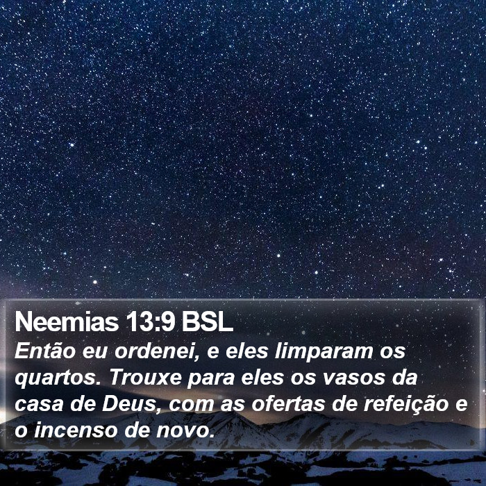 Neemias 13:9 BSL Bible Study