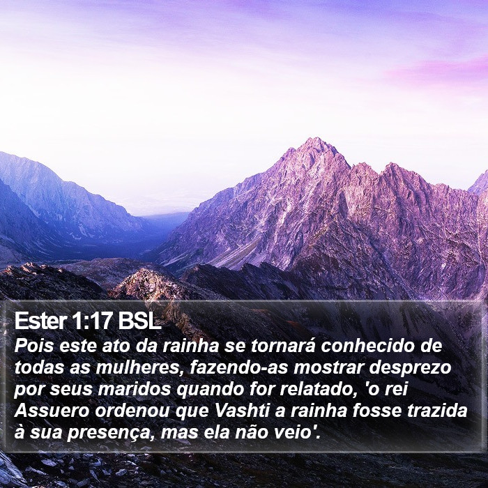 Ester 1:17 BSL Bible Study