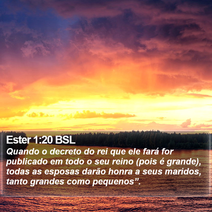 Ester 1:20 BSL Bible Study