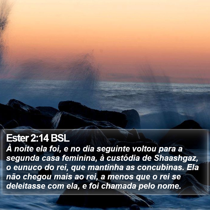 Ester 2:14 BSL Bible Study