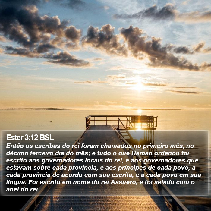 Ester 3:12 BSL Bible Study