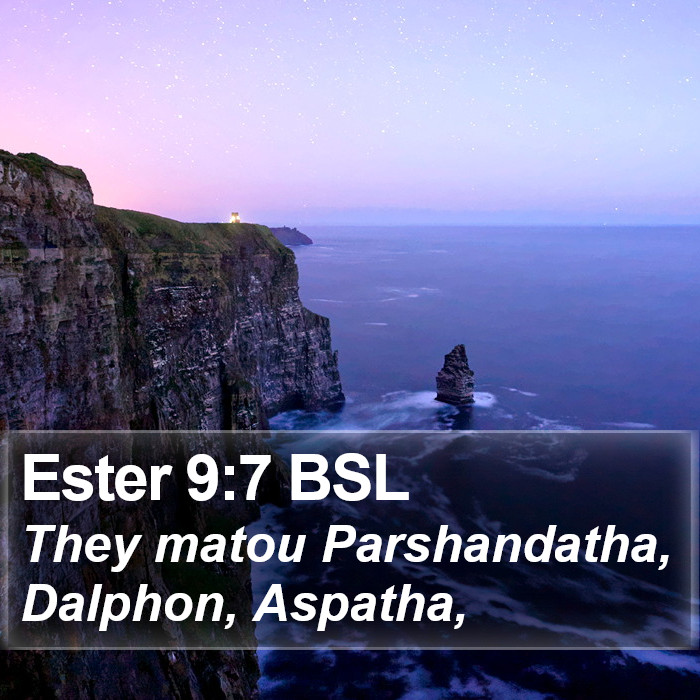 Ester 9:7 BSL Bible Study