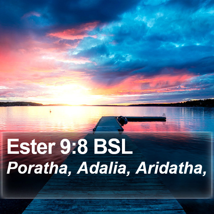 Ester 9:8 BSL Bible Study