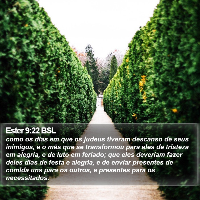 Ester 9:22 BSL Bible Study