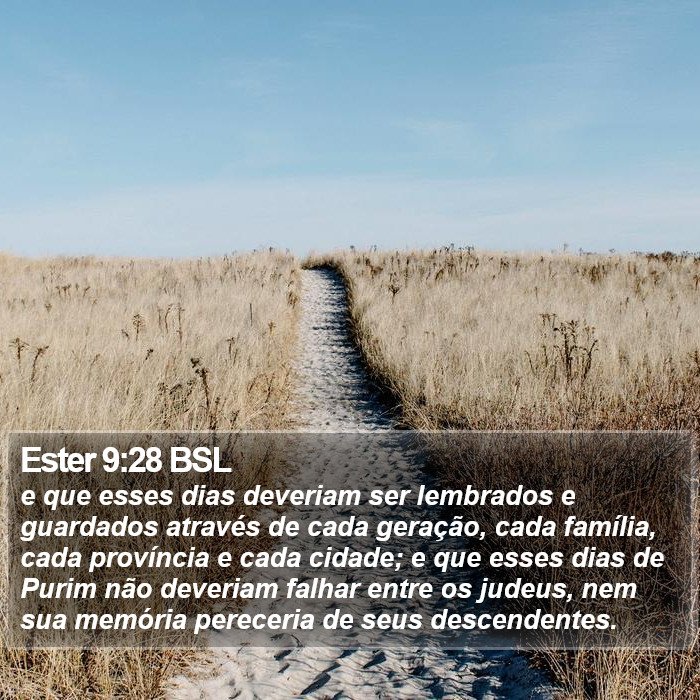 Ester 9:28 BSL Bible Study