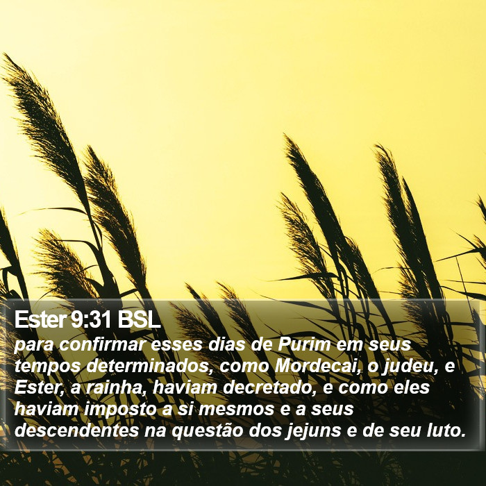 Ester 9:31 BSL Bible Study